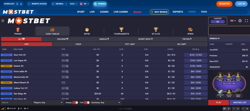 Казино Mostbet
